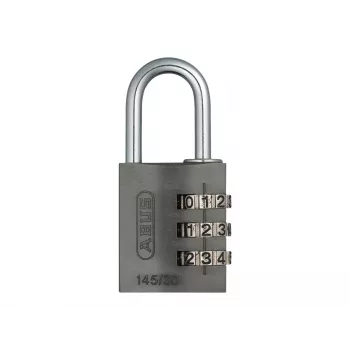 Visací zámek ABUS 466229 z masivní mosazi s kaleným ocelovým ramenem, 30 mm, různé uzamčení, 2 klíče