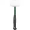 BRÜDER MANNESMANN Rubber Mallet 700 g, Natural Rubber Head, Fiberglass Handle Black/Green, 1 pc (M76570)