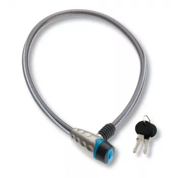 BURG WÄCHTER Cable Bike Lock 650 80 Reflex, 800 mm, Black with Reflective Strips 34100