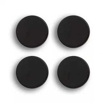 Sada 4 kulatých černých magnetů Zeller Ø 23 mm x 9 mm (11236)
