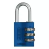 Hliníkový číselný visací zámek ABUS 145/30, 3místný, modrý
