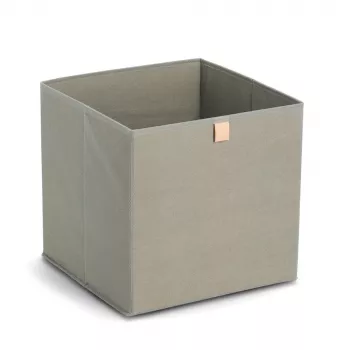 Úložná krabice Zeller khaki látková 32x32x32 cm skládací krychlový organizér 14540