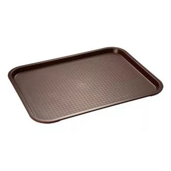 Tác na fast food APS 450 x 355 mm, hnědý polypropylen, výška 20 mm (542)