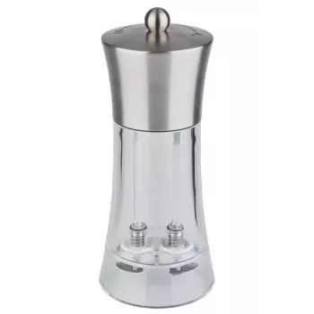 Mlýnek na sůl a pepř APS 40545 2v1 18,5 cm nerezová ocel akryl