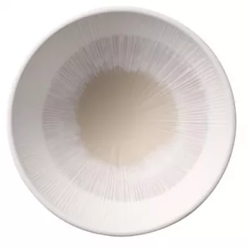 Kulatá servírovací mísa APS BLUSH 160 mm béžový melamin stohovatelná vhodná do myčky 85508
