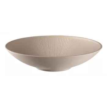 Hluboký talíř APS NERO 300 mm pískový melamin, stohovatelný, vhodný do myčky, tepelně odolný (1 kus) 85415