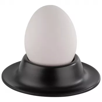 Sada 4 stojánků na vejce APS, melamin, černá, průměr 85 mm, výška 20 mm, vhodné do myčky (83849)
