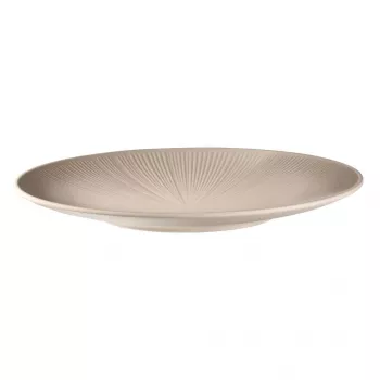 Plochý talíř APS NERO 330 mm pískový melamin stohovatelný vhodný do myčky tepelně odolný (85405)