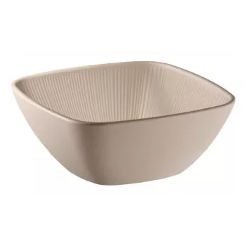 APS NERO Square Melamine Serving Dish 195 x 195 mm, Sand 85416