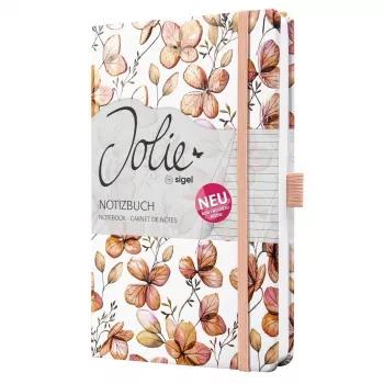 Zápisník SIGEL Jolie Clover Blush A5, linkovaný, hardcover, 174 stran, meruňková/korálová/červená JN363