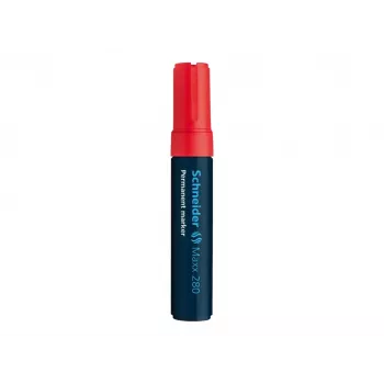 Permanentní popisovač Schneider Maxx 280 červený se zkoseným hrotem 4-12 mm 128002