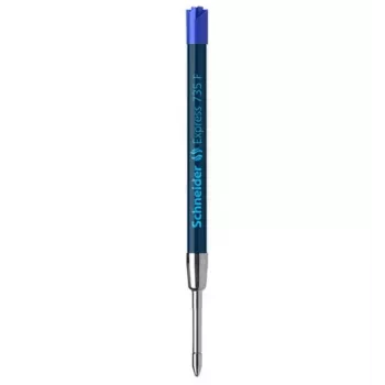 SCHNEIDER Express 735 Ballpoint Pen Refill, F, Blue, Plug & Play, 10 Pack (7353)