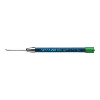 Kuličkové pero Schneider Express 735 – zelená náplň, nerez, střední (G2) 50-7364