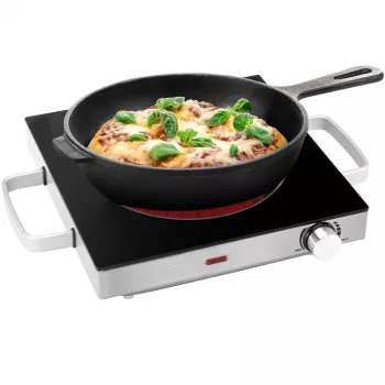 ProfiCook PC-EKP 1210 Infrared Single Hot Plate, Stainless Steel 501210