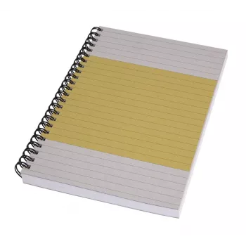 SIGEL Quicknote zářivě žlutý zápisník A5 linkovaný, žlutošedý softcover, 160 stran, SN500