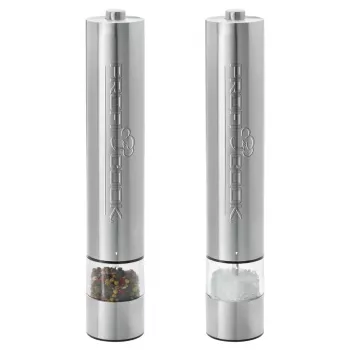 ProfiCook PC-PSM 1031 Electric Pepper and Salt Mill Set, Stainless Steel/Black