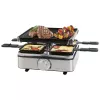 Raclette gril PROFI COOK PC-RG 1301 pro 4 osoby s oboustrannou litinovou deskou, nerezové tělo 501301
