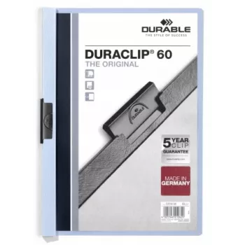 Klempířský pořadač DURABLE Duraclip 6 mm A4 modrý (balení 25 ks)