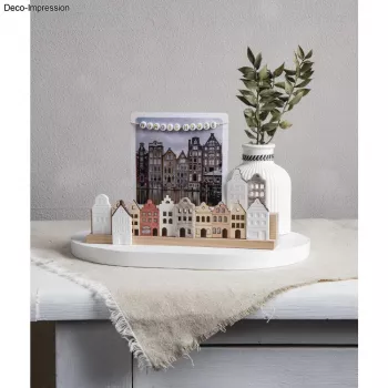 Rayher Decorative Wooden Strip Nordic Houses, Natural, 2 Pieces (46811505)