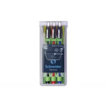 Schneider Fineliner XPRESS 3-Piece Set (Black, Blue, Red) 190093