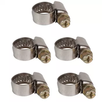Einhell Hose Clamp Set 8-12 mm, 5 Pieces, Compressor Accessory 4139670