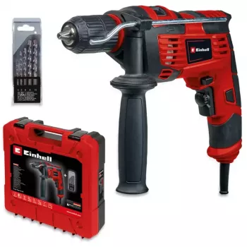 Příklepová vrtačka Einhell TC-ID 720/1 E Kit 720 W se sadou 5 vrtáků a přepravním kufrem 4259846