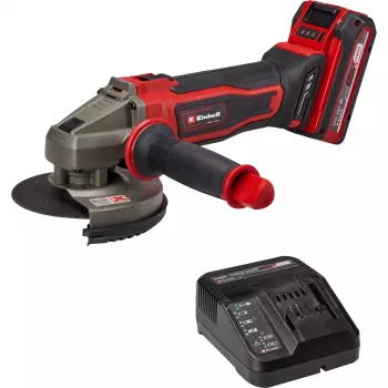 Akumulátorová úhlová bruska Einhell TE-AG 18/125-2 Li, 18 V, 125 mm, s akumulátorem 4,0 Ah a nabíječkou 4431190