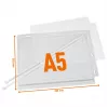 Voděodolné kapsy na plakáty DURABLE A5 s vázacími pásky, 5 ks (505919)