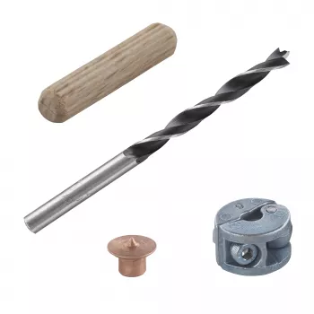 Sada bukových hmoždinek Wolfcraft 2916000 6 mm, 50 drážkovaných hmoždinek + 4 ocelové značkovače hmoždinek