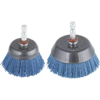 Wolfcraft Nylon Cup Brush, 1/4 inch (6.3 mm) Shank, 50 mm Diameter, 4500 RPM 2729000