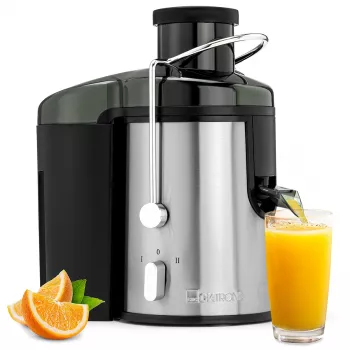 Odstředivý odšťavňovač Clatronic AE 3666 – černý/nerez, 400 W, 1,5 l nádoba na dužinu, 2 rychlosti 263804