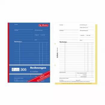 Knihy fakturačních formulářů Herlitz A5, 2dílné samopropisovací, balení 4 ks 300003799