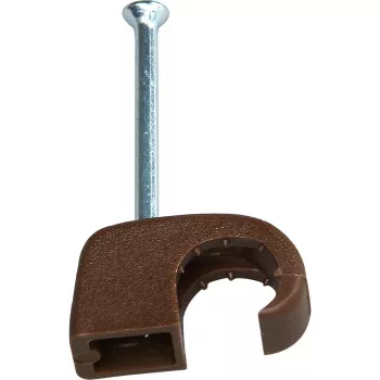 Hřebíkové kabelové spony HEINRICH KOPP, průměr svazku 7-11 mm, hnědé, 50 ks 342706082
