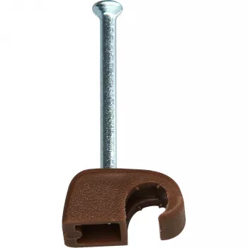 Kabelový klip s hřebíkem Heinrich Kopp, průměr svazku 4-7 mm, hnědý, 50 ks 342606089