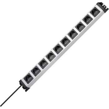 Přepěťová lišta 10zásuvková Heinrich Kopp POWERversal s kabelem 1,4 m, bílá, 250 V, 3,6 kW 227120011