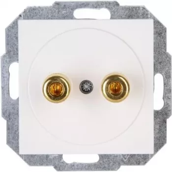 Zdířka banánková 4mm bílá pod omítku 16A 30V AC/DC HEINRICH KOPP 951629004