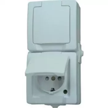 Zásuvka Schuko HEINRICH KOPP Paris, 1zásuvková, čistě bílá, pod omítku, 16A 250V IP20 s dětskou pojistkou 136902009