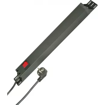 Přepěťová lišta 19 inch 7zásuvková do racku HEINRICH KOPP, kabel 2m, černá 930705028