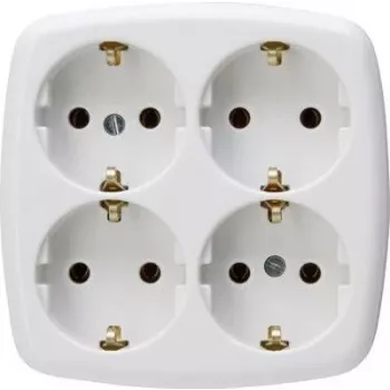 Zásuvka Schuko HEINRICH KOPP Paris typ F, do omítky, bílá, 16 A, 250 V, dětská pojistka 121001009