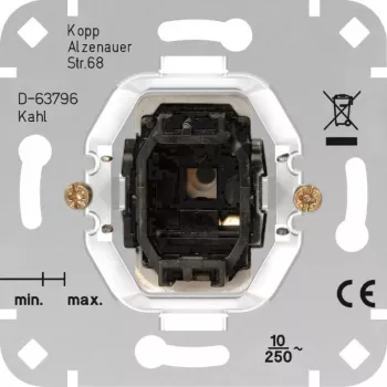 Tlačítkový modul HEINRICH KOPP pro HK05/HK07, hliník, 1pólový, 250V AC, 10A 504400001