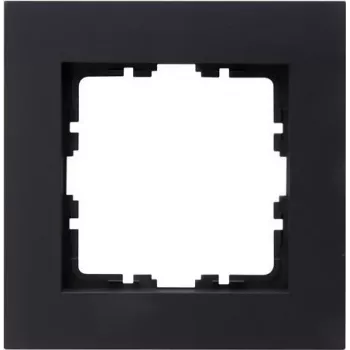 Rám krytu 1násobný HEINRICH KOPP HK07 PURE, antracit, 86x86x9,5mm, IP20, svěrné upevnění 406815004
