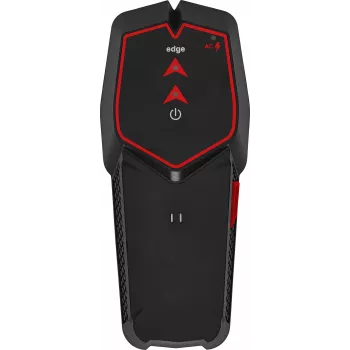 Multimateriálový detektor KWB SAFETY-FIXX 11620, dřevo, železný kov, vodič AC pod napětím, hloubka 38 mm, černá/červená