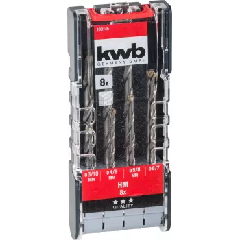 Sada vrtáků do kamene s karbidovým hrotem kwb 109145, 8dílná, 3-10 mm