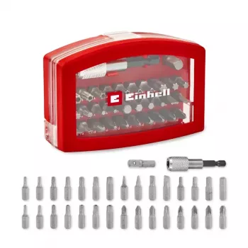 Sada bitů Einhell BELT CLIP 118495 32dílná s bity Phillips, PoziDriv, drážkovými, Torx a Torx s ochranou proti manipulaci v úložném pouzdře s klipem na opasek