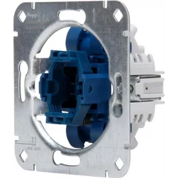 HEINRICH KOPP 508400005 Flush-Mounted Push-Button Switch Insert, Changeover Contact, 250V, 10AX, IP20, Aluminium
