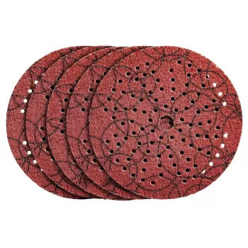 kwb 490704 125 mm Sanding Discs, Grit 40, 5 Pieces, 8-Hole Hook and Loop, Aluminum Oxide