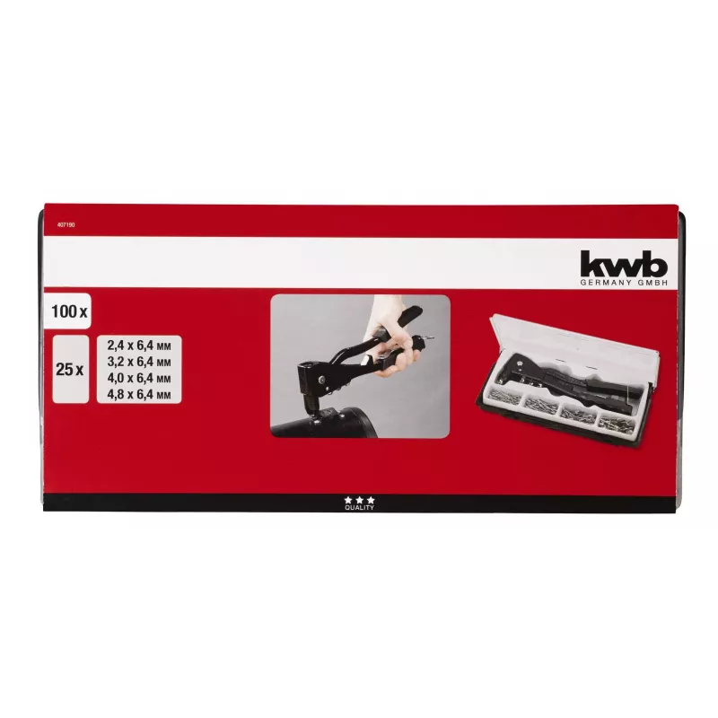 Sada nýtovacích kleští kwb 407190