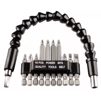 kwb 113990 11-Piece Bit Set with Magnetic Quick-Change Bit Holder, S2 Steel, 25 mm, PH/PZ/TX/SL