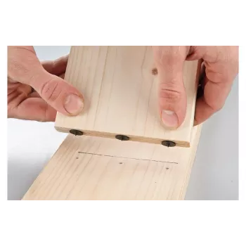 Kulaté žebrované dřevěné kolíky kwb 10 x 40 mm, 4 ks, přírodní dřevo 530210