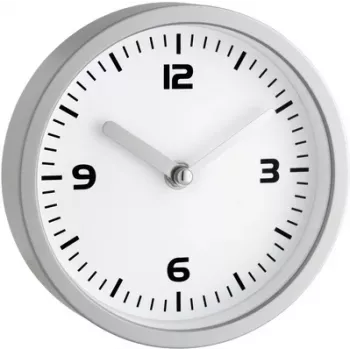 Kulaté křemenné nástěnné hodiny TFA Dostmann 60.3012 stříbrné
